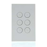 CLIPSAL SATURN Z4066PBL-ZW | 6 Gang Pushbutton LED Switch (Zen White) 