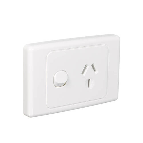 Clipsal 2015/20-WE | 20Amp Single Power Point White | 2000 Series main image
