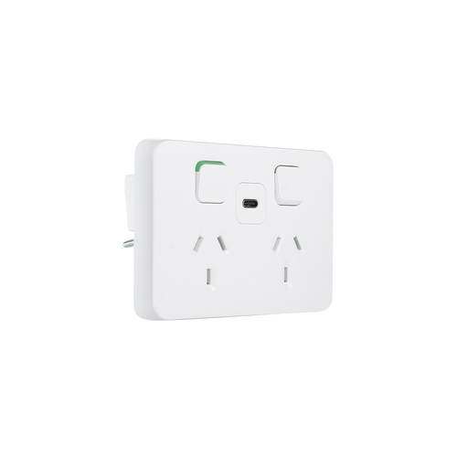 Clipsal Iconic 3025USBC-VW | Twin Socket USB Type C | 25w Fast Charger main image