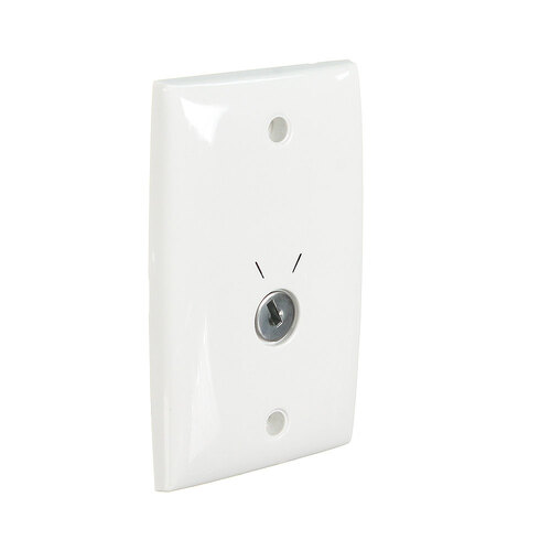 CLIPSAL 31VK1/2CK |Switch, 1 Gang, 2-Way, 20A, Standard Series, Key Operated, White Electric main image