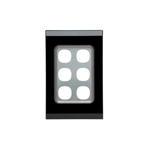 CLIPSAL SATURN 4036VHEB | 6 Gang 30 Series Grid And Surround (Espresso Black) main image