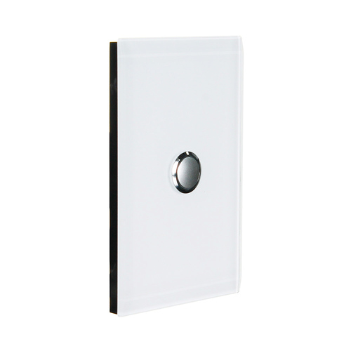 CLIPSAL SATURN 4061PBL-PW | 1 Gang Pushbutton LED Switch | Pure White main image
