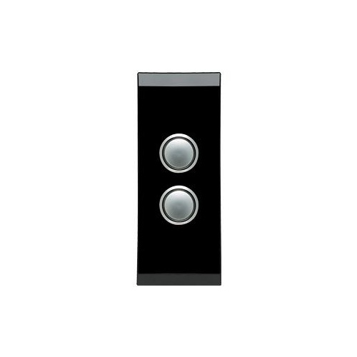 CLIPSAL SATURN 4062AL-EB | 2 Gang Pushbutton LED Architrave Switch | Espresso Black main image