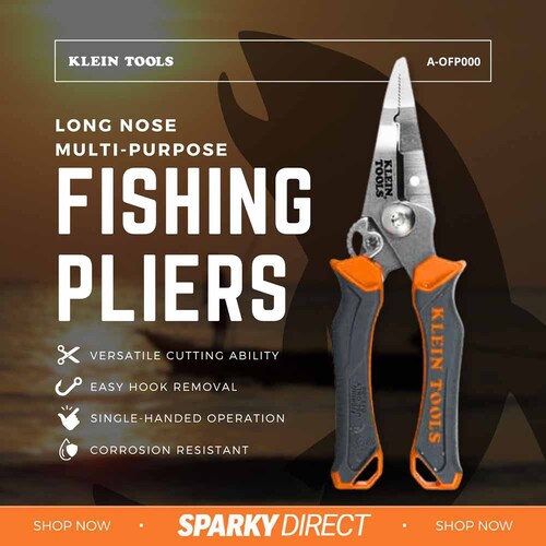 Klein A-OFP000 Long Nose Fishing Pliers - Essential Tool for Anglers