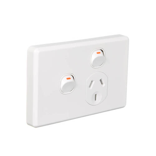 Clipsal Classic C2015X-WE | Single GPO With Extra Switch 10Amp White main image