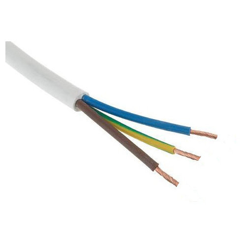 3 Core Cable WHITE .75mm 100 mtr Roll | Flex0.753COREWHITE main image