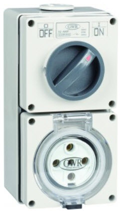 5 Pin IP66 Switched Socket Combination