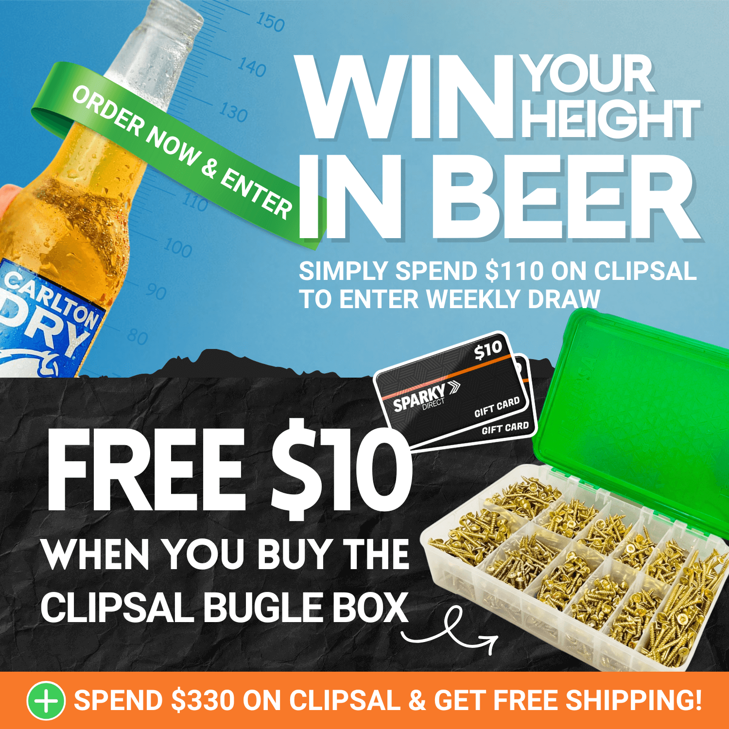 Clipsal Win Your Height In Beer