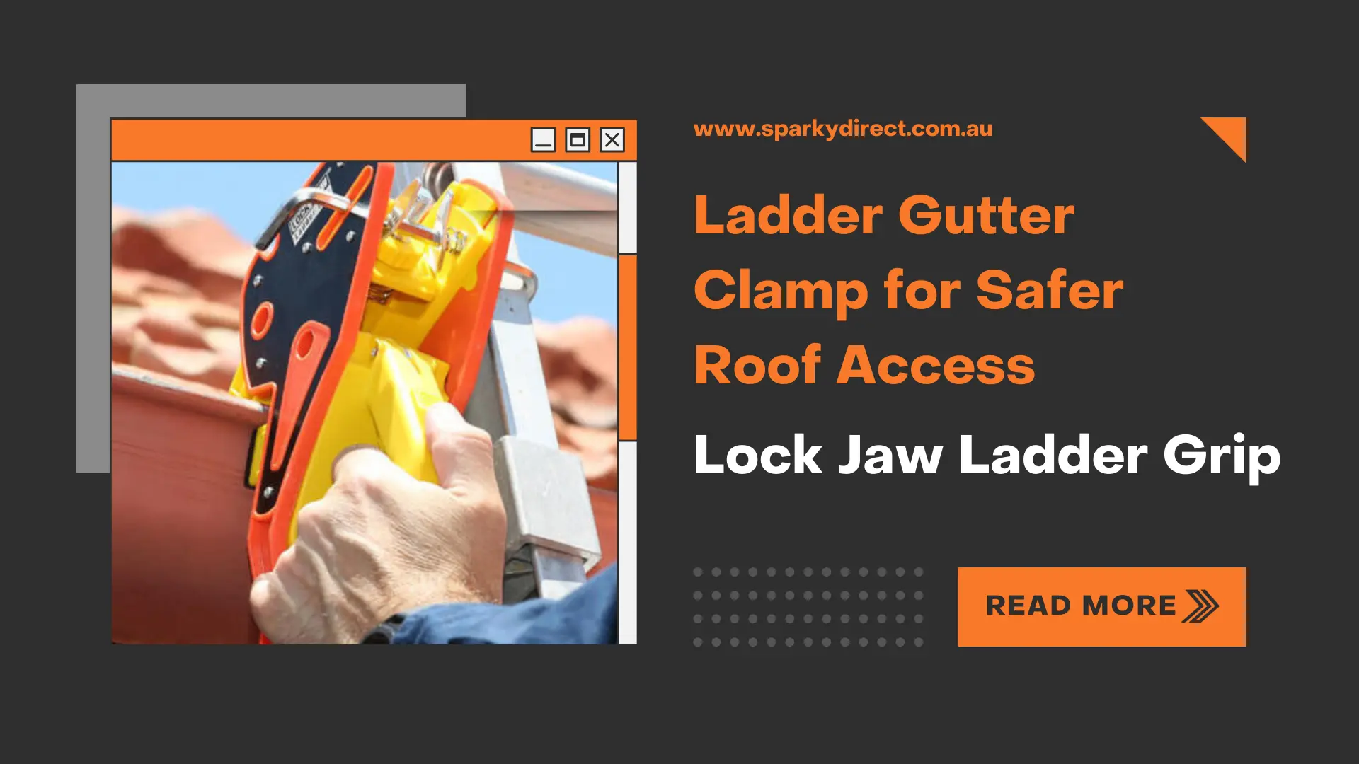 Ladder Gutter Clamp for Safer Roof Access