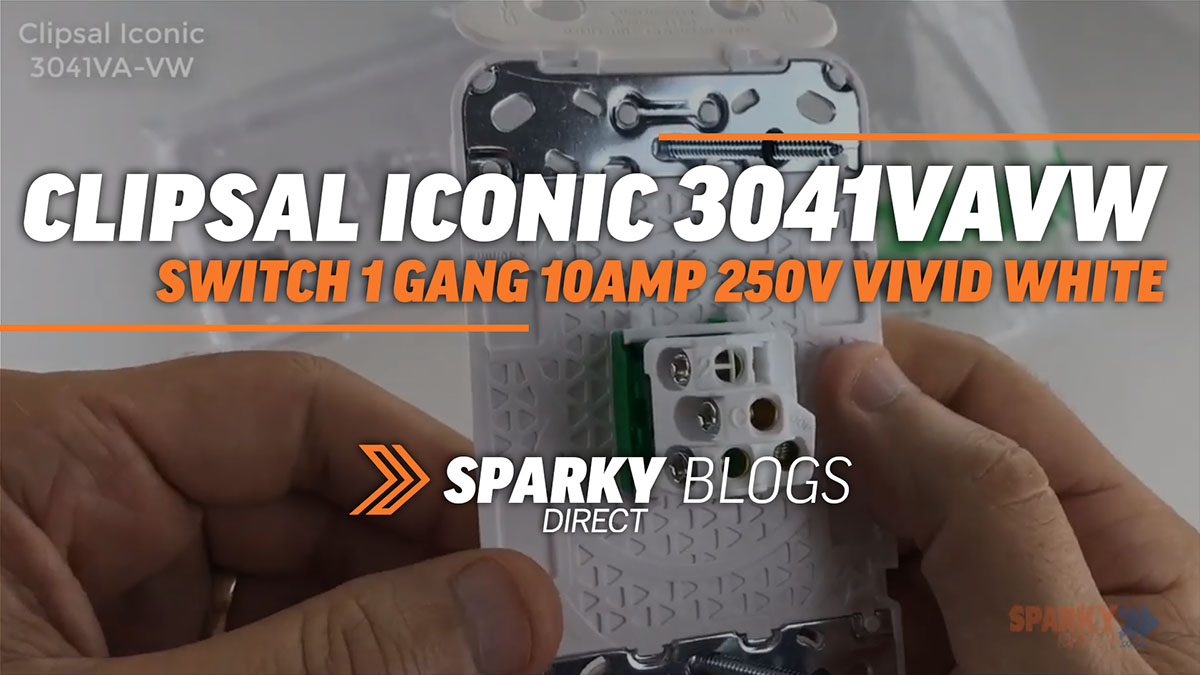 Clipsal Iconic 3041VAVW [Video Review] | Switch 1 Gang 10Amp 250v Vivid White 3041VA VW  image