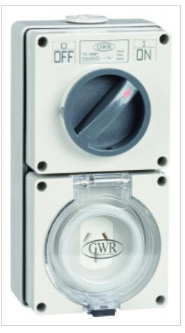 3 Pin Switched Socket Combination Industrial outlets IP66