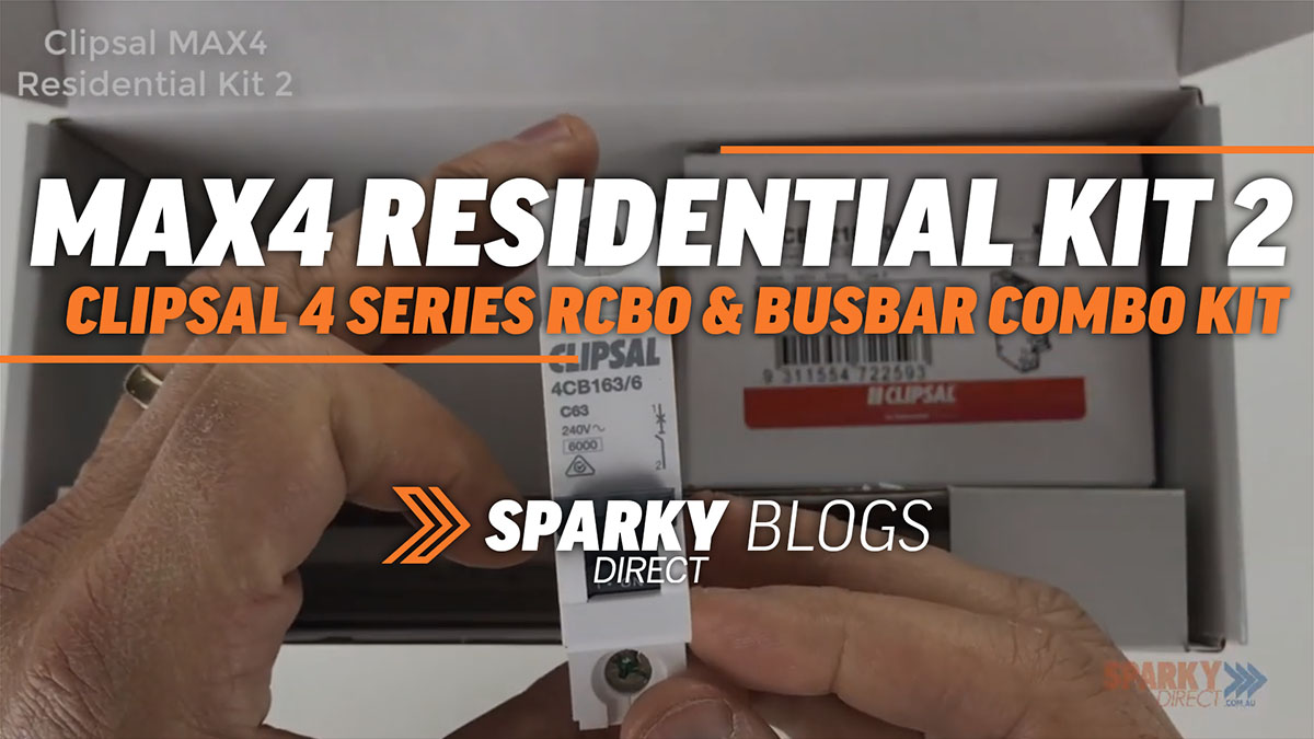 MAX4 RESIDENTIAL KIT 2 | CLIPSAL 4 SERIES RCBO & BUSBAR COMBO KIT | MAX4KIT2 image
